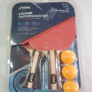 New Sealed STIGA Performance Ping Pong Paddles Table Tennis Rackets Pair Set